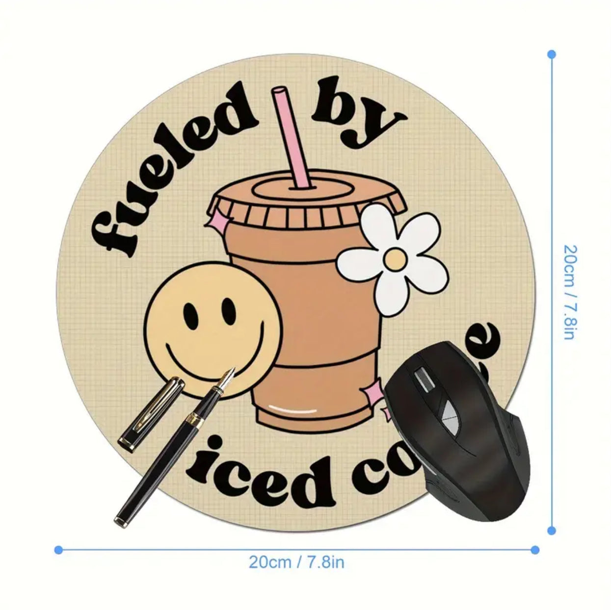 Fueled by ice coffee mousepad