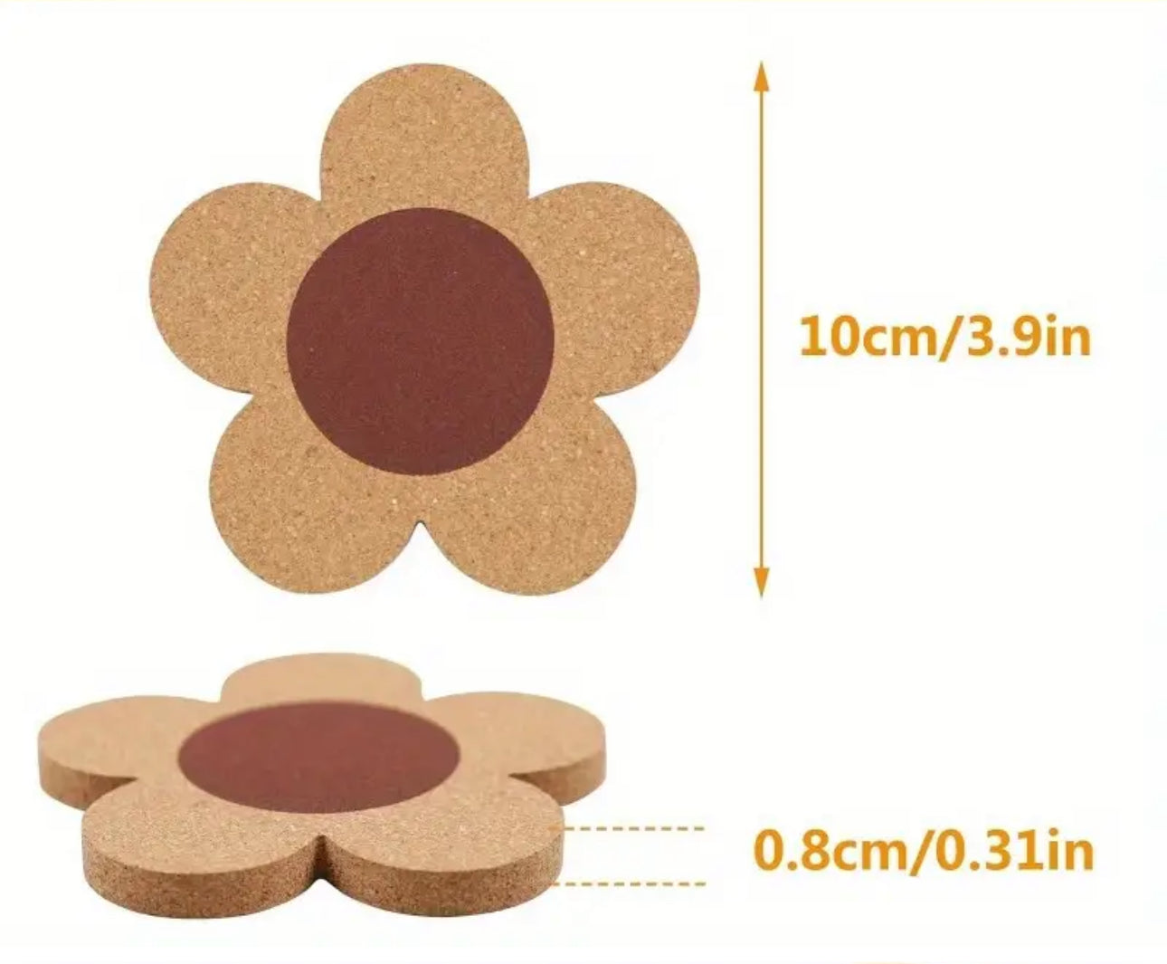 Flower Cork Coasters