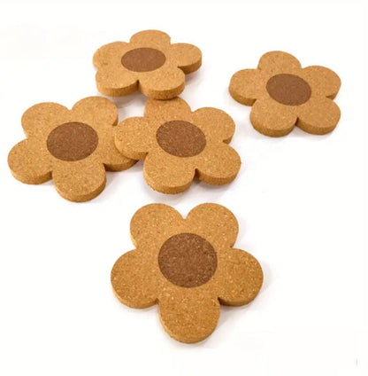 Flower Cork Coasters