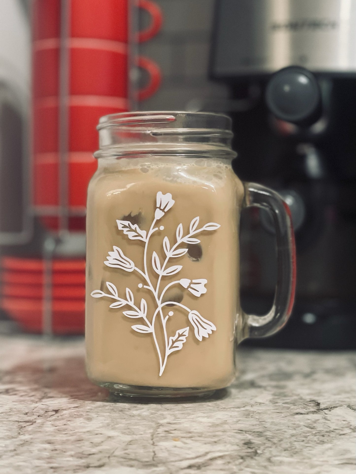 Floral Mason Jar