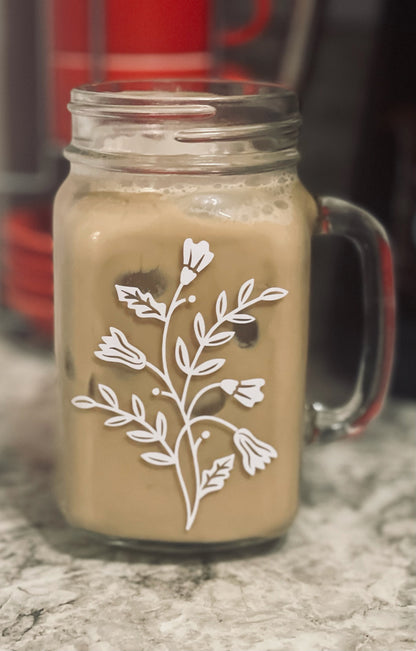 Floral Mason Jar