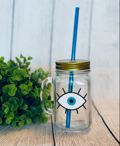 Evil Eye Mason Jar