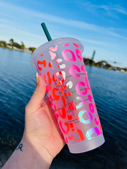 Pink Leopard Cup